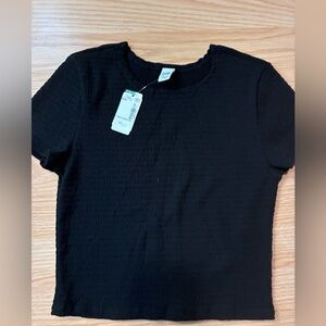 Twik NWT stretchy black crop top